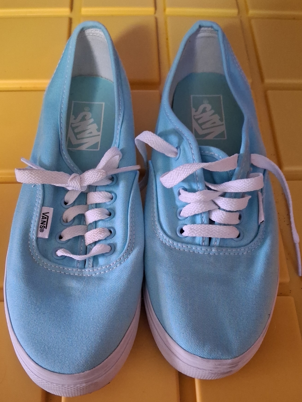 Vans Light Blue Canvas Low-Top Sneakers